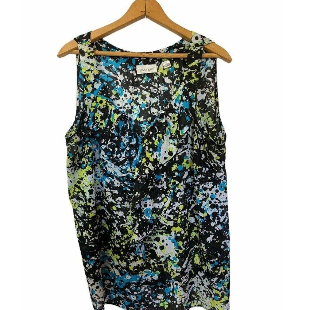#3554 AVENUE Womens Blouse TOP, SLEEVELESS size 18